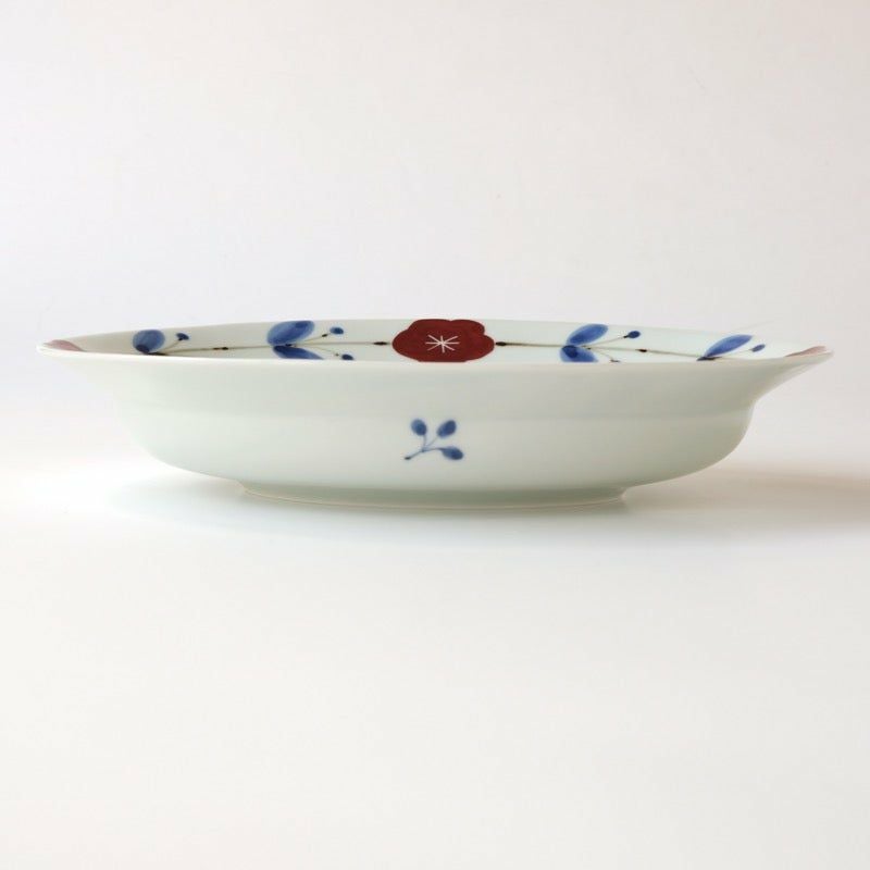 皓洋窯（こうようがま） 【皓洋窯】錦花つなぎ リム楕円皿大〈1枚