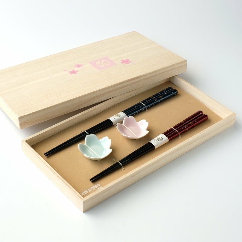 シリーズ以外・その他 桜花 夫婦箸・箸置セット（桐箱入）〈各2