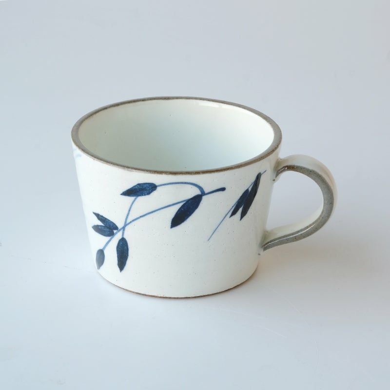 いろどり 粉引染花 おいしい器 いろどり 粉引 マグ（染花）〈1個