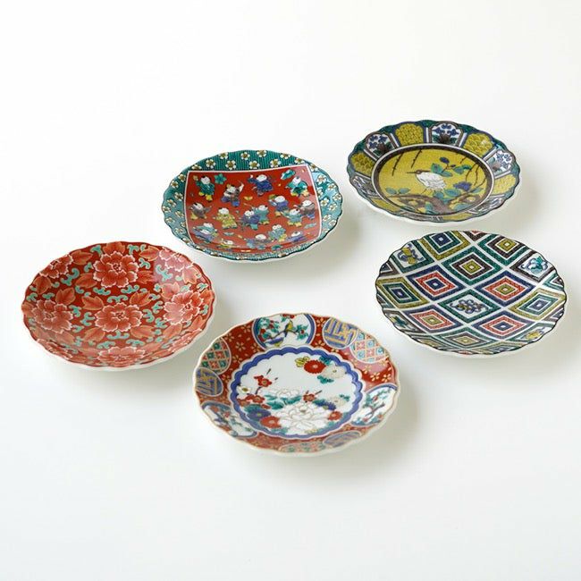SALE 【九谷焼SALE】時代絵 3号菊小皿〈5枚〉 |皿や鉢など和食器の通販