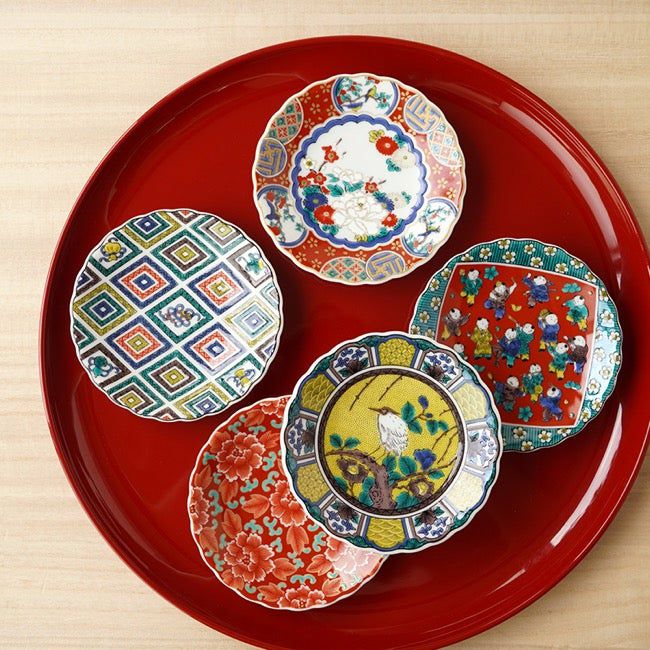 SALE 【九谷焼SALE】時代絵 3号菊小皿〈5枚〉 |皿や鉢など和食器の通販