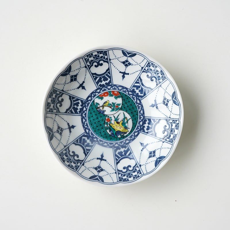 SALE 【九谷焼SALE】ようらく時代絵 4号皿〈5枚〉 |皿や鉢など和食器の