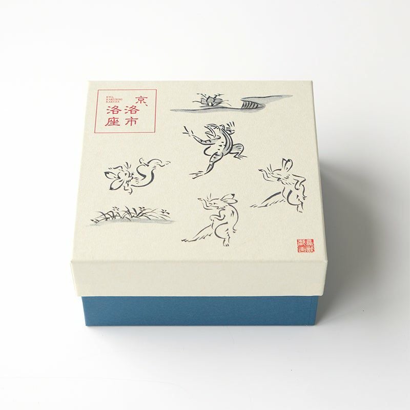 鳥獣戯画（ちょうじゅうぎが） 鳥獣戯画 飯茶碗 染付〈1個〉 京焼