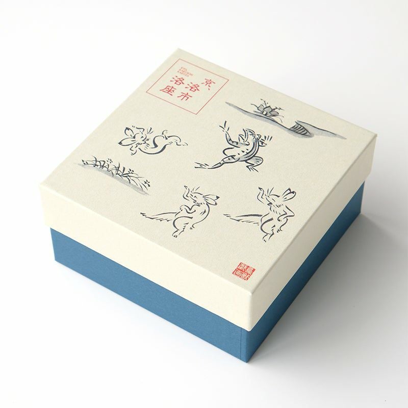 鳥獣戯画（ちょうじゅうぎが） 鳥獣戯画 飯茶碗 染付〈1個〉 京焼