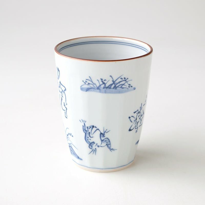 鳥獣戯画（ちょうじゅうぎが） 鳥獣戯画 タンブラー 染付〈1個〉 京焼