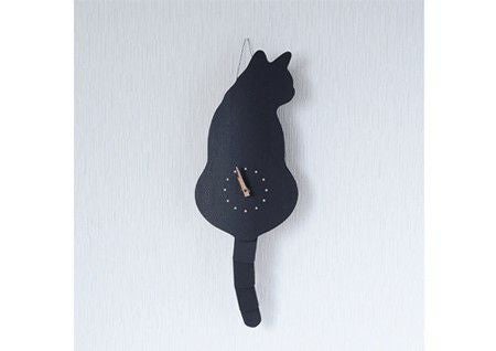 猫のしっぽをふる時計（猫時計） 藤井啓太郎 藤井 啓太郎 猫時計 クロ