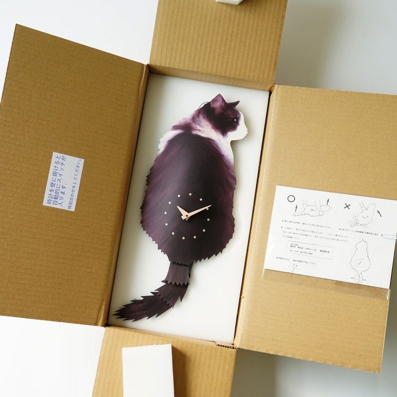 ノルウェージャンフォレストキャット 猫時計