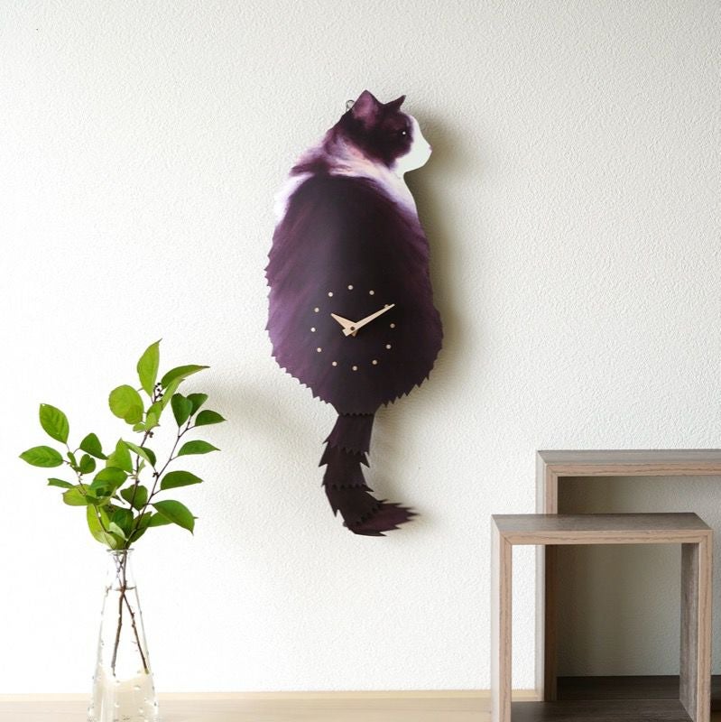 ノルウェージャンフォレストキャット 猫時計