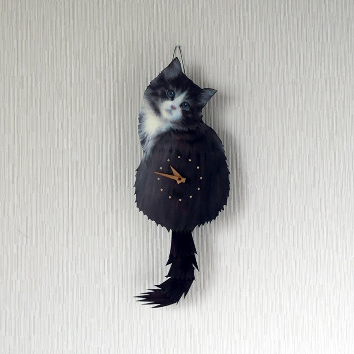 猫のしっぽをふる時計（猫時計） 藤井啓太郎 藤井 啓太郎 猫時計子猫