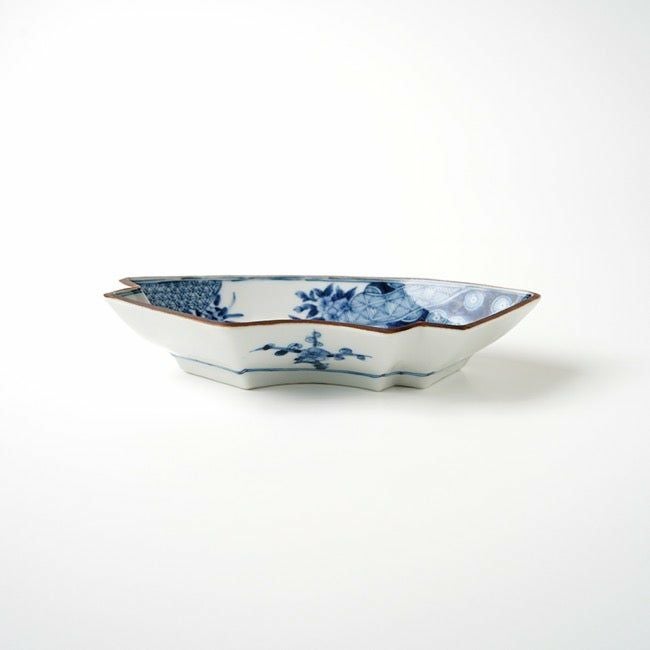 山本長左（やまもとちょうざ） 【山本長左】5.5号扇面皿 草花文〈1枚