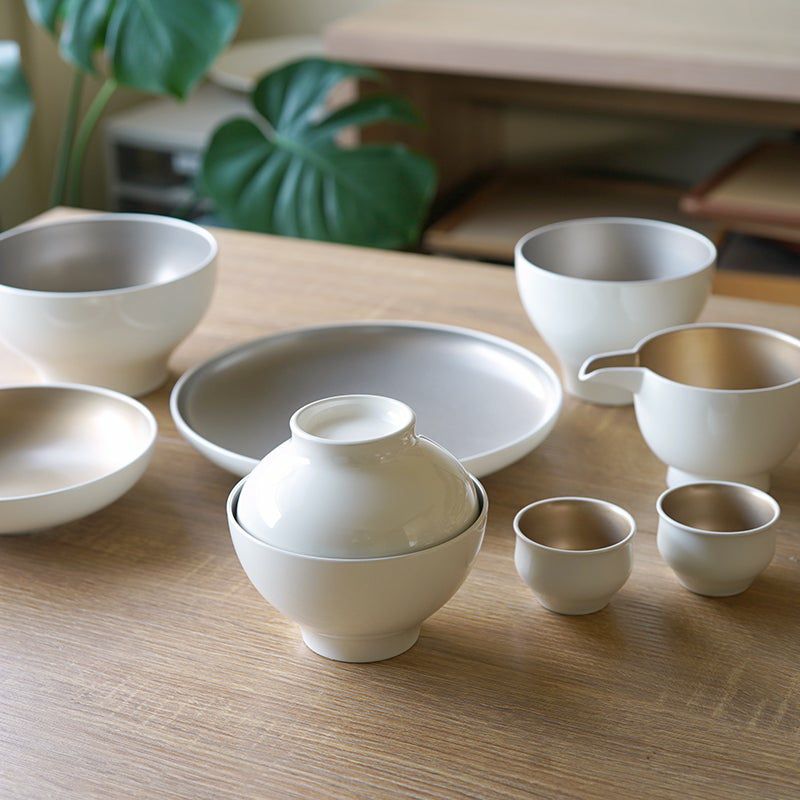 和モダン漆器 【越前塗】光琳プレート（大） スノーシルバー〈1枚