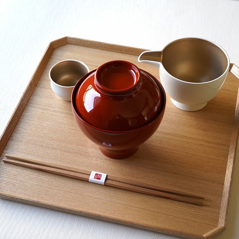 和モダン漆器 【越前塗】洗朱金刷毛目光琳デザート椀〈1個〉 |皿や鉢