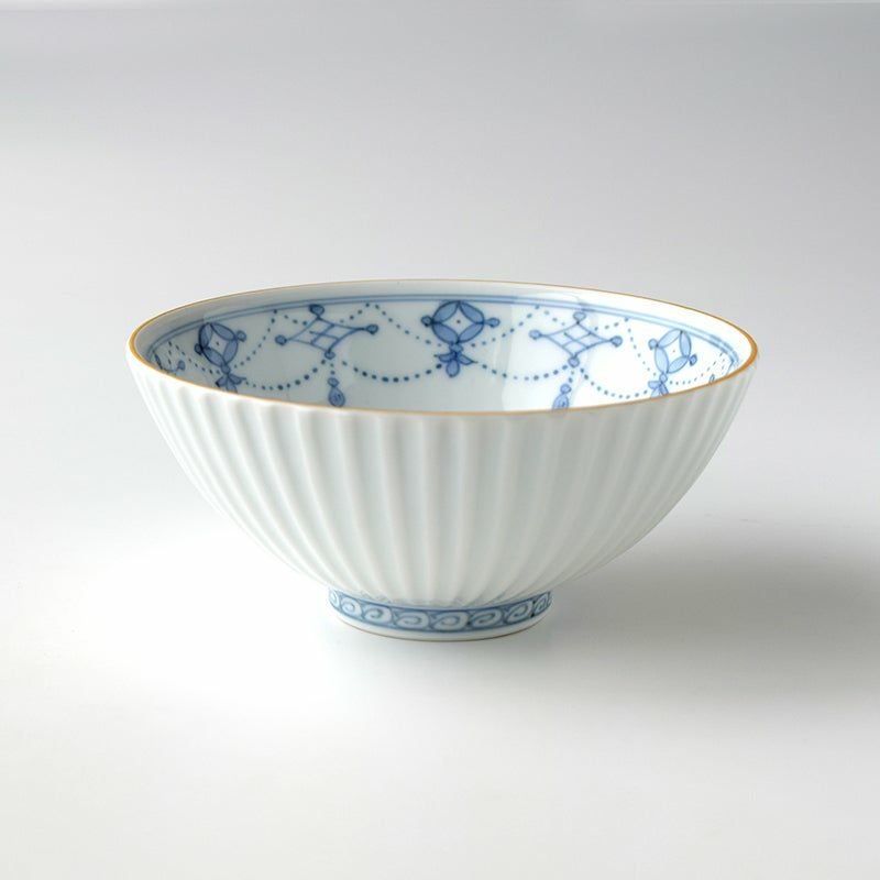 青華瓔珞文（せいかようらくもん） 単品 青華瓔珞文 飯茶碗（大）〈1個