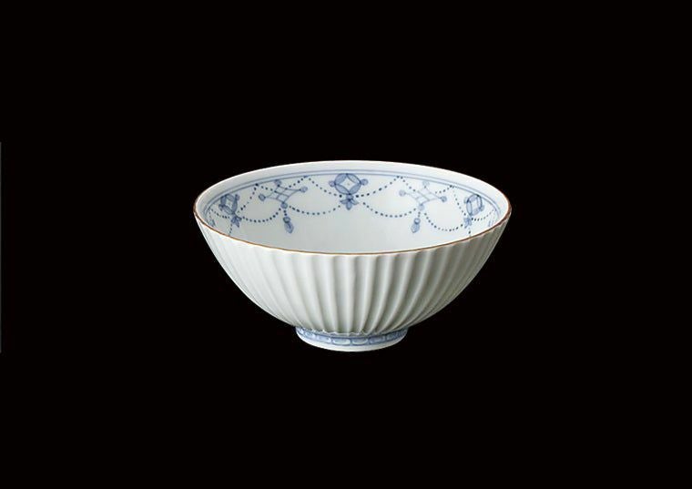 青華瓔珞文（せいかようらくもん） 単品 青華瓔珞文 飯茶碗（大）〈1個