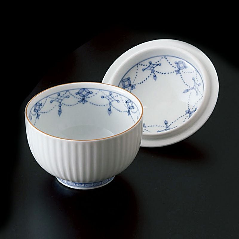 青華瓔珞文（せいかようらくもん） 単品 青華瓔珞文 蓋付お茶呑茶碗〈1