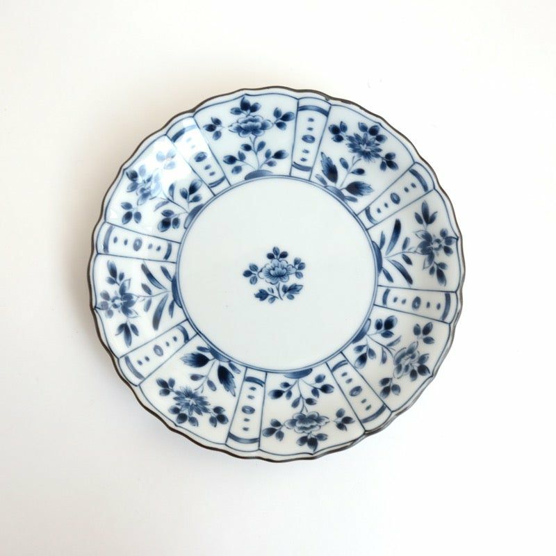 中皿 小皿 白磁 染付 美品 4枚 薄造り うすかる 白磁 美濃焼 8点×4枚SET 新生活 4人家族 日本製 ホワイト