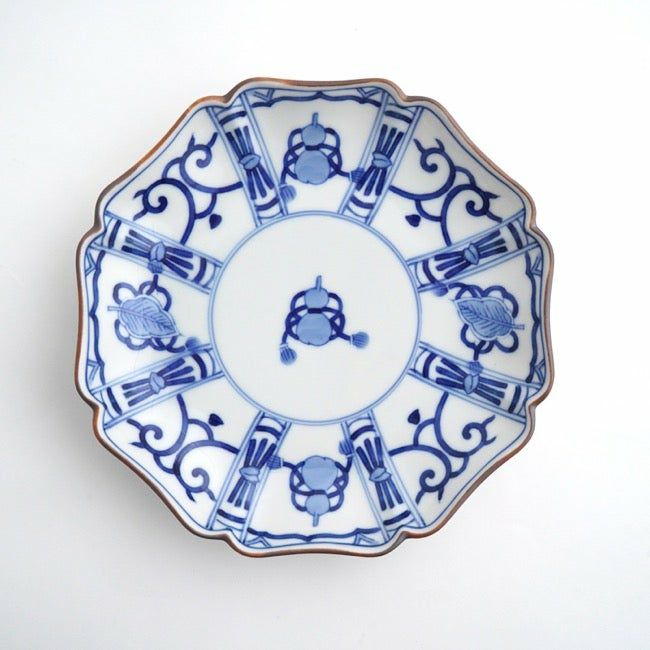 SALE 【九谷焼SALE】染付宝尽くし ペア中皿〈2枚〉 |皿や鉢など和食器