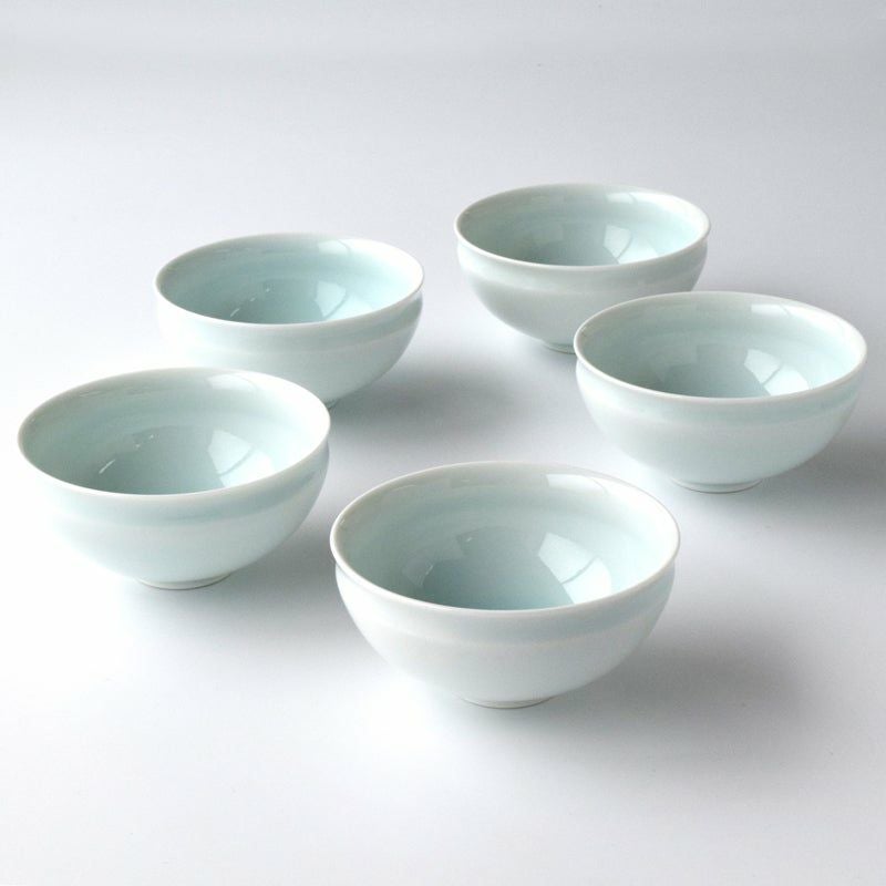 シリーズ以外・その他 白磁面取 お茶呑茶碗（桐箱入）〈5個〉 京焼