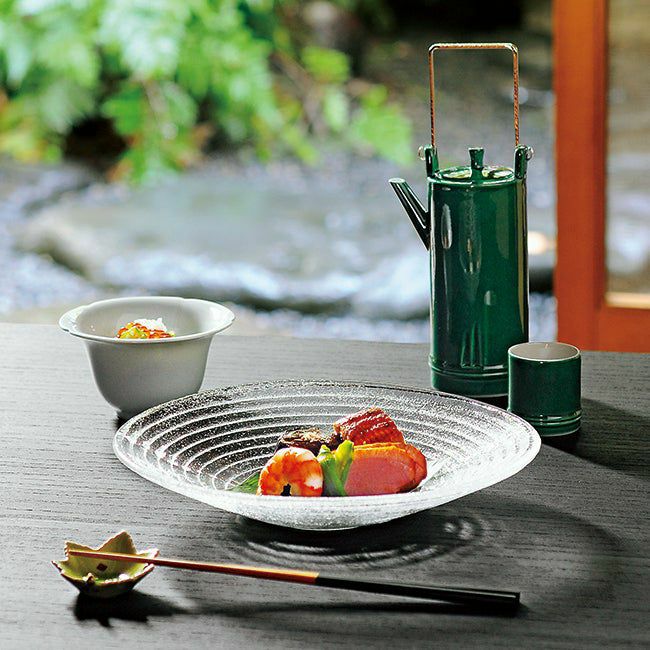 水音（みずおと）_ガラス 水音 ペア麺鉢〈2枚〉 |皿や鉢など和食器の