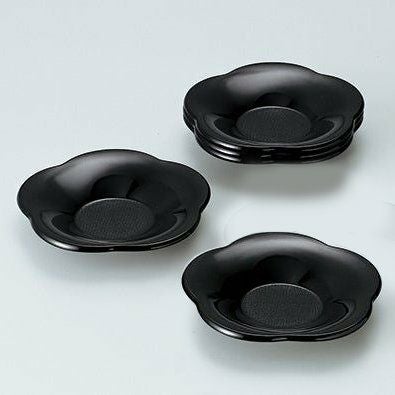 シリーズ以外・その他 黒塗梅 茶托〈5枚〉 越前塗 |皿や鉢など和食器の
