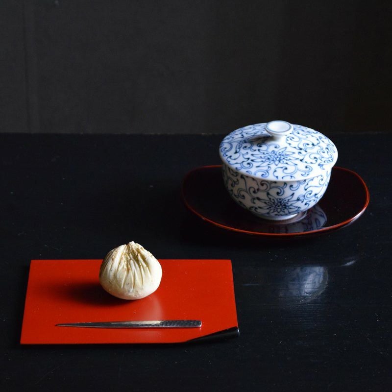 グッドさん専用 染伊利南京　茶碗　五人前　箱つき 京唐草（きょうからくさ） 京唐草 お茶呑茶碗（桐箱入）〈5客〉 瀬戸焼