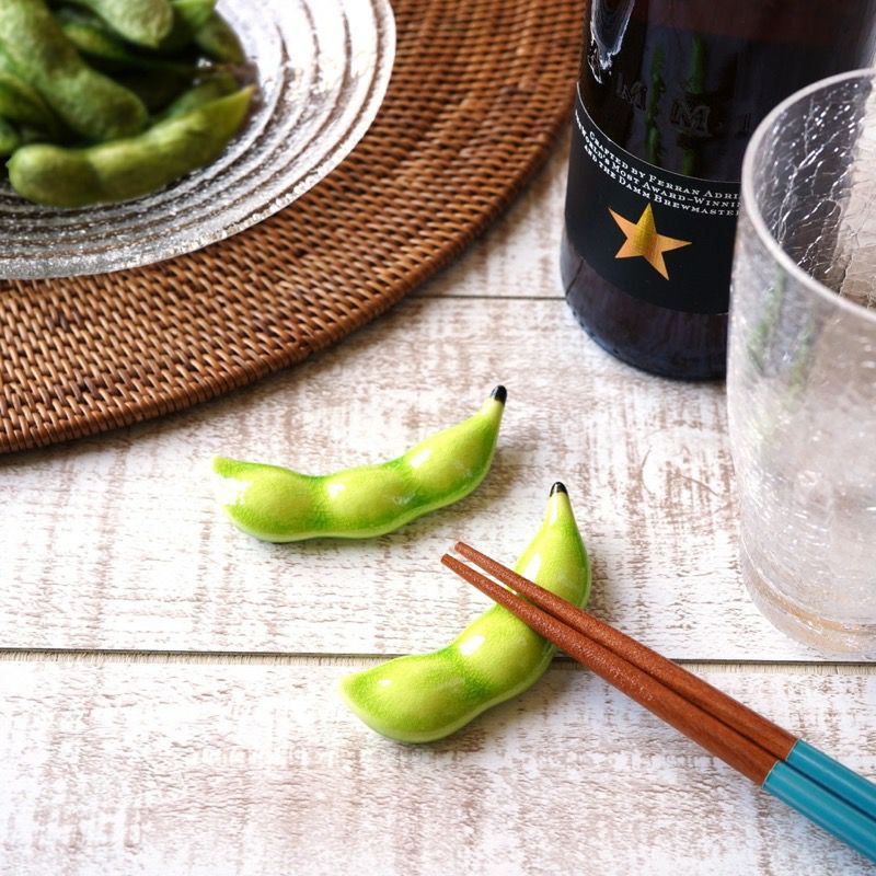シリーズ以外・その他 えだ豆 箸置〈5個〉 美濃焼 |皿や鉢など和食器の