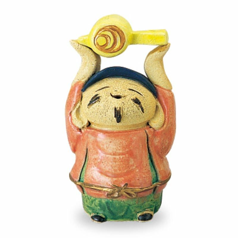 中野霓林作　萩焼　俵大黒置物　木箱付き　陶器　七福神　縁起物　インテリア　オブジェ　和風 mz-sanfuku.jpg