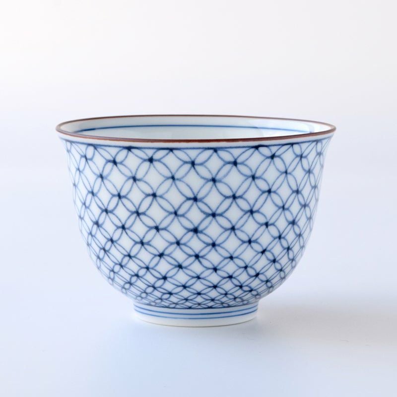 シリーズ以外・その他 染付七宝文 お茶呑茶碗（桐箱入）〈5個〉 波佐見