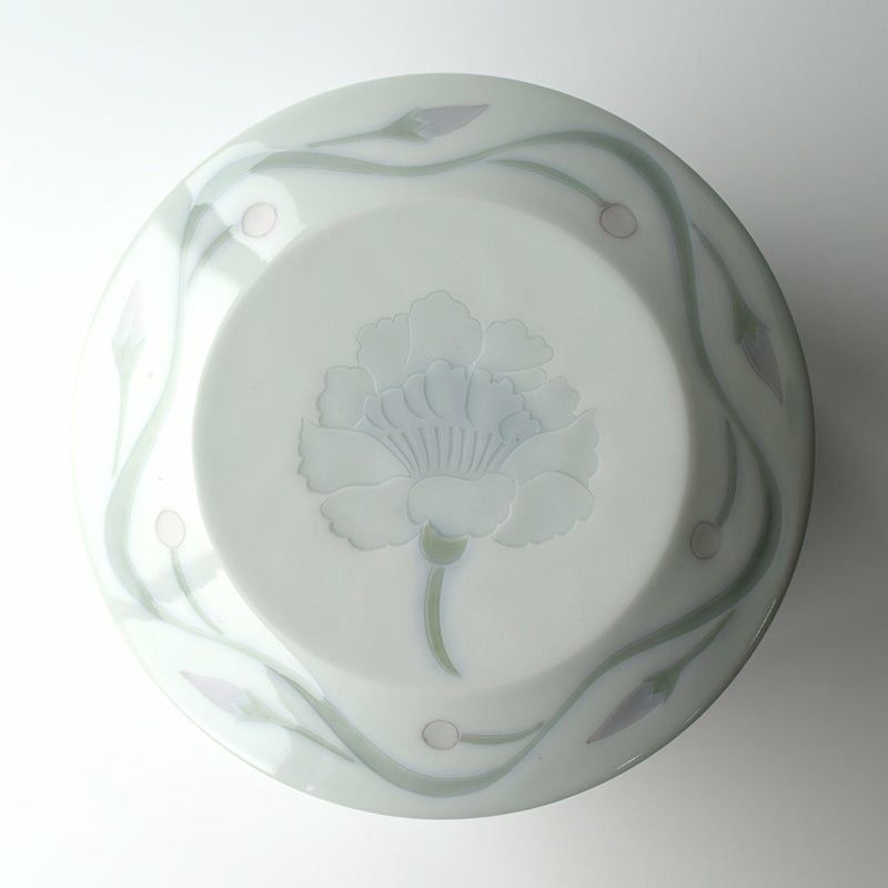 名工品 【名工品】 林敏夫 彩磁 草花文筥 〈1個〉 |皿や鉢など和食器の