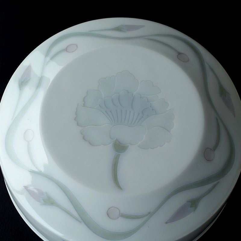 名工品 【名工品】 林敏夫 彩磁 草花文筥 〈1個〉 |皿や鉢など和食器の