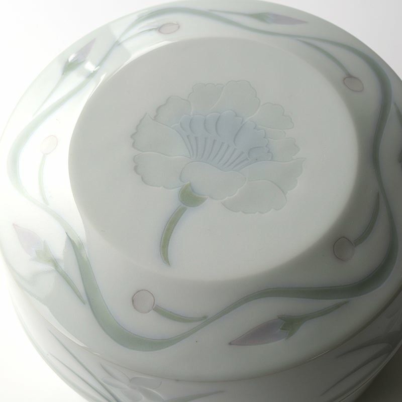名工品 【名工品】 林敏夫 彩磁 草花文筥 〈1個〉 |皿や鉢など和食器の