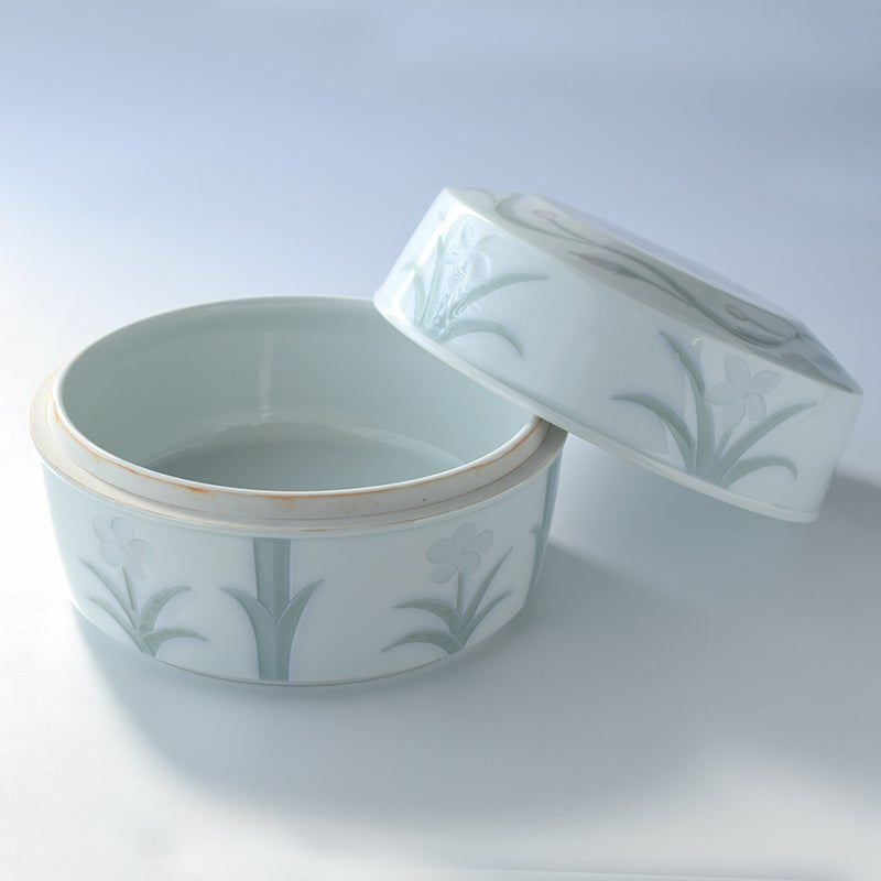 名工品 【名工品】 林敏夫 彩磁 草花文筥 〈1個〉 |皿や鉢など和食器の