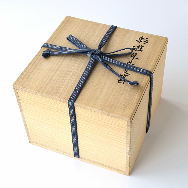 名工品 【名工品】 林敏夫 彩磁 草花文筥 〈1個〉 |皿や鉢など和食器の