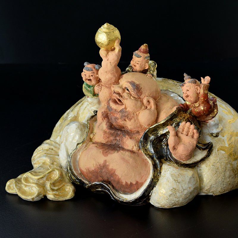 名工品 【名工品】 村田陶苑 布袋置物 〈1個〉 |皿や鉢など和食器の