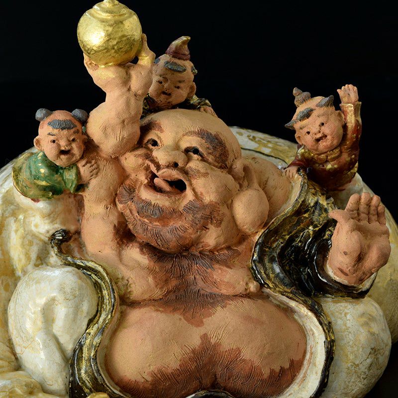 名工品 【名工品】 村田陶苑 布袋置物 〈1個〉 |皿や鉢など和食器の