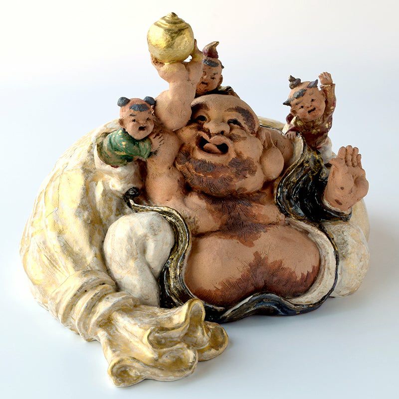 名工品 【名工品】 村田陶苑 布袋置物 〈1個〉 |皿や鉢など和食器の