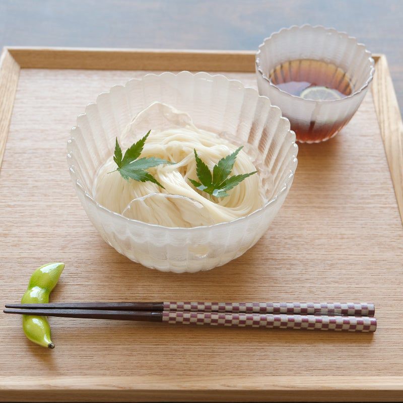 たち吉　菊花　菊の香　ソーメンセット 菊の香（きくのか）_ガラス 菊の香 ソーメン揃〈中鉢・そば猪口各2