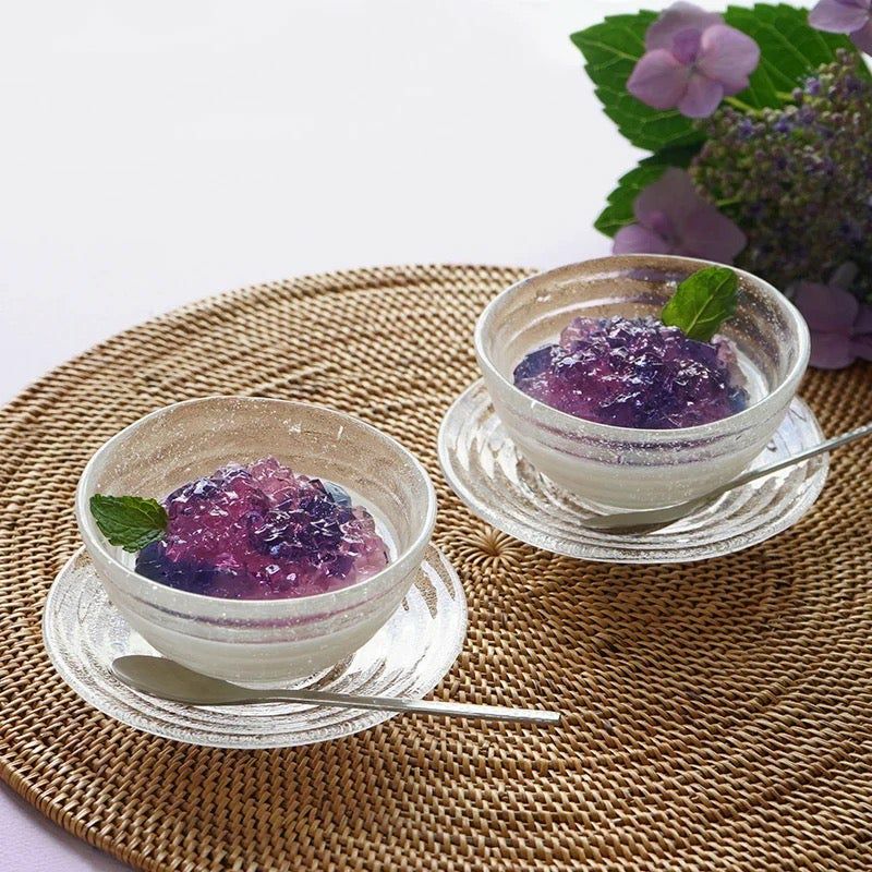 水音（みずおと）_ガラス 水音 菓子皿〈5枚〉 |皿や鉢など和食器の通販