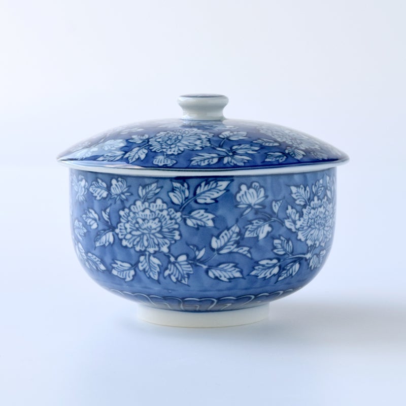 シリーズ以外・その他 【おまとめSALE】単品 染牡丹 蓋付お茶呑茶碗〈1