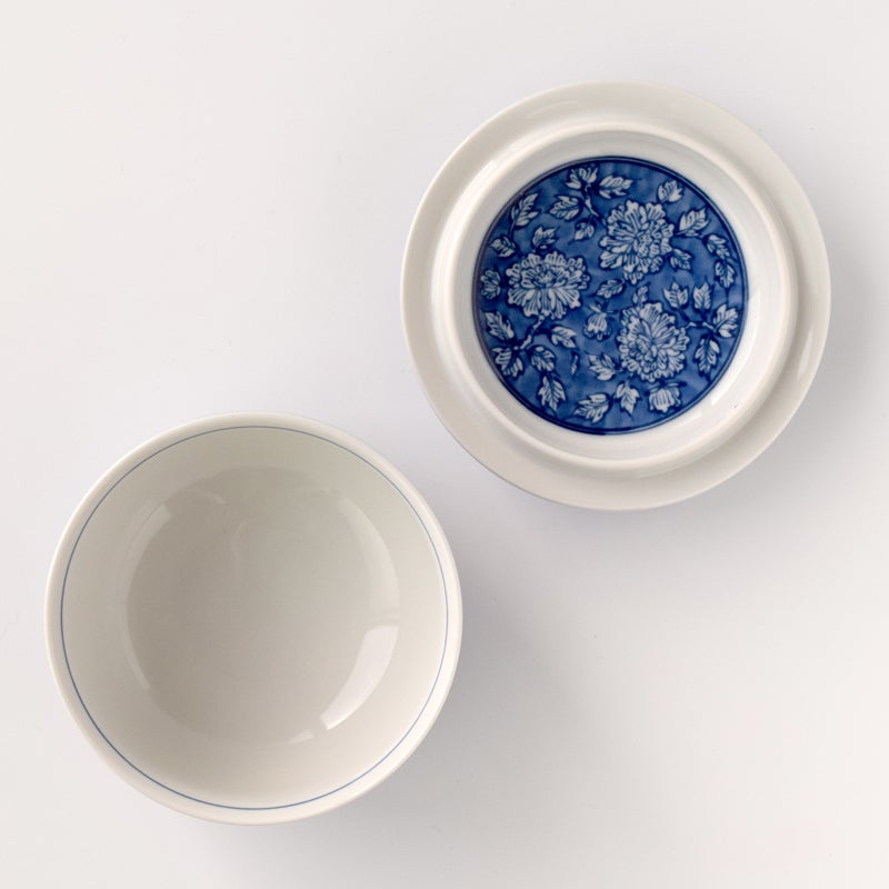 シリーズ以外・その他 【おまとめSALE】単品 染牡丹 蓋付お茶呑茶碗〈1