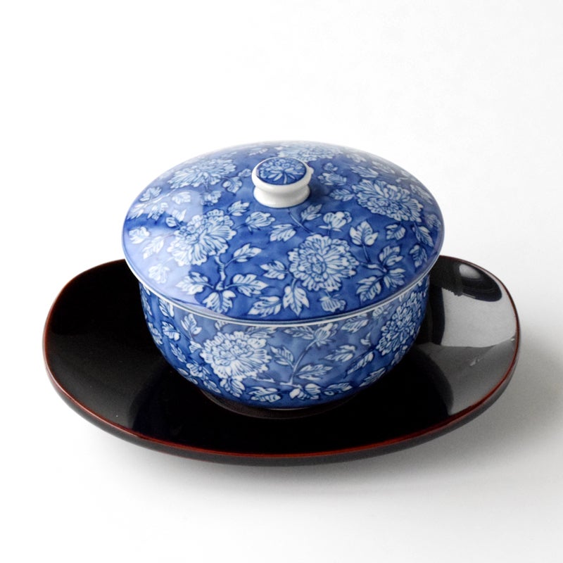 シリーズ以外・その他 【おまとめSALE】単品 染牡丹 蓋付お茶呑茶碗〈1