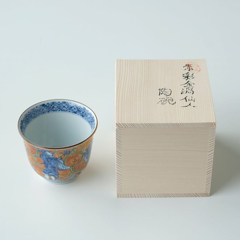 晴れの酒器 【おまとめSALE】【匠の伝承】晴れの酒器 赤彩金渦仙人 陶
