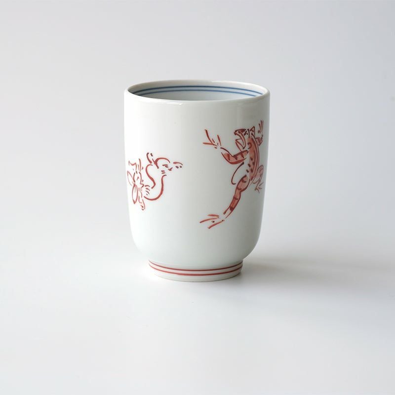 鳥獣戯画（ちょうじゅうぎが） 鳥獣戯画 湯呑 染付〈1個〉 京焼