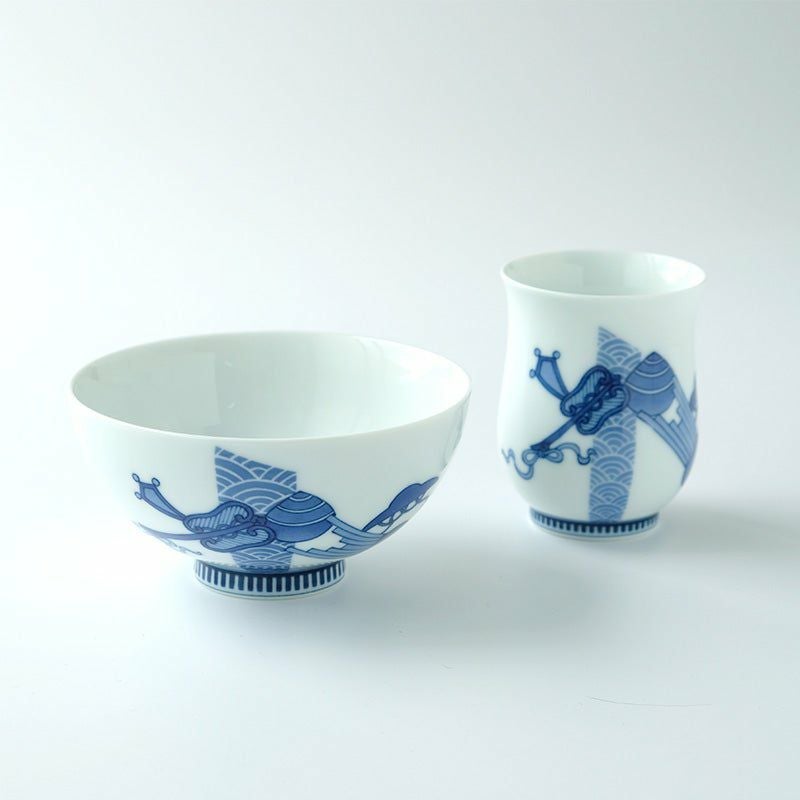 縁起の茶碗 【匠の伝承】縁起の茶碗 鍋島宝づくし 飯茶碗（染付）〈1個
