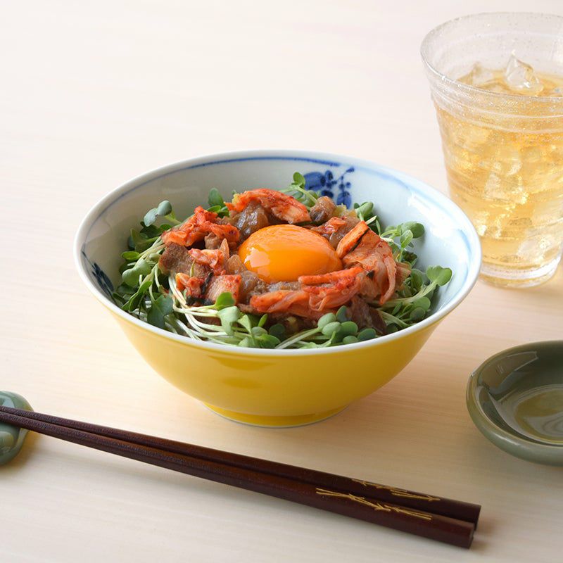 おてがる丼 おてがる丼 黄地草文〈1個〉 波佐見焼 |皿や鉢など和食器の