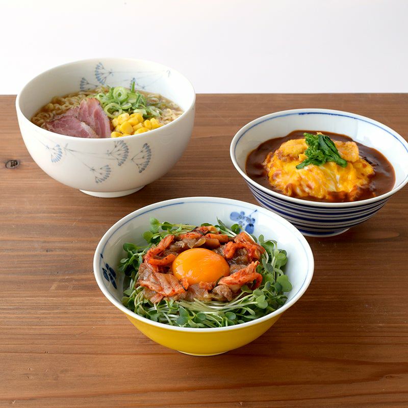 おてがる丼 おてがる丼 黄地草文〈1個〉 波佐見焼 |皿や鉢など和食器の
