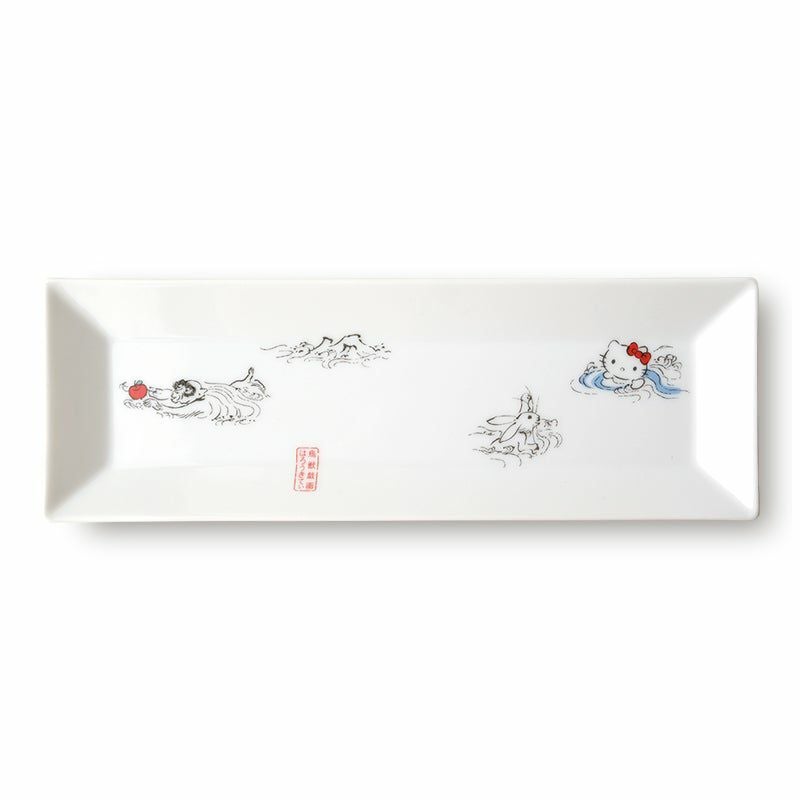 ハローキティ 鳥獣戯画 ハローキティ 鳥獣戯画 長角皿（リンゴ）〈1枚