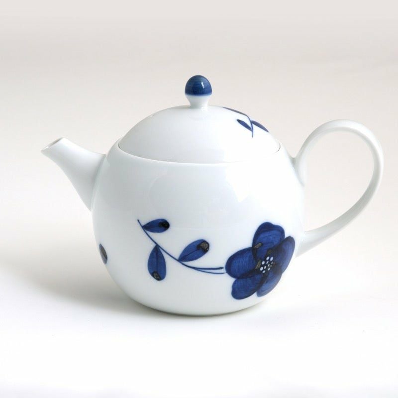 青色陶器 花器 持ち手付き シリーズ以外・その他 青い花 ポット〈1個〉 波佐見焼 |皿や鉢など和
