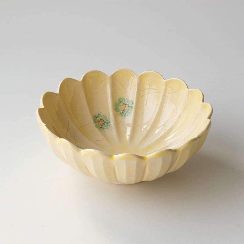 たち吉　仁清花形　手鉢　工芸品 瑛生の器（九谷美陶園）｜吉田屋手椿文様大鉢 ｜作家の器と暮らす。IVORY