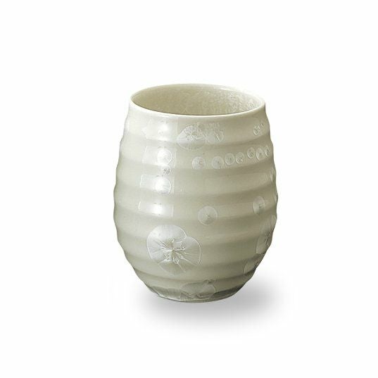 京焼　白釉　ろくろ目　ぐい呑み 　小鉢　向付　作家物　酒器 月華（げっか） 単品 月華 湯呑（白）〈1個〉 京焼・清水焼 |皿や鉢